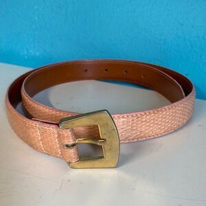 Jana VINTAGE Snakeskin Belt Womens Size M Peach Colored Fits 28-33' Waist